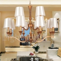 Lampadario a 12 luci in stile mediterraneo a forma di candela