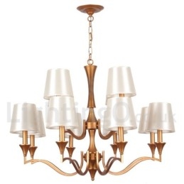 Lampadario a 12 luci in stile mediterraneo a forma di candela