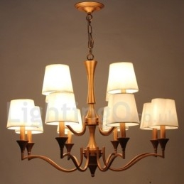 Lampadario a 12 luci in stile mediterraneo a forma di candela