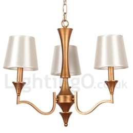 Lampadario a 3 luci in stile mediterraneo a forma di candela