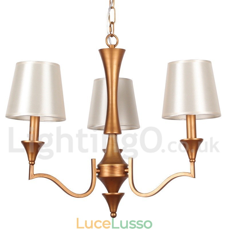 Lampadario a 3 luci in stile mediterraneo a forma di candela