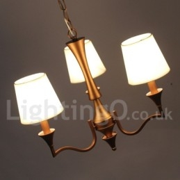 Lampadario a 3 luci in stile mediterraneo a forma di candela