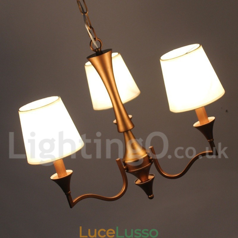 Lampadario a 3 luci in stile mediterraneo a forma di candela