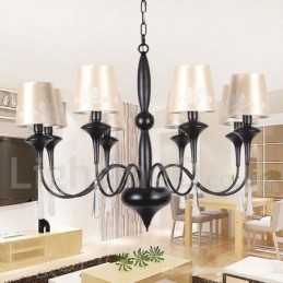 Lampadario a 8 luci in stile candela