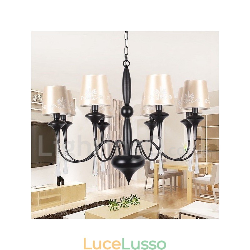 Lampadario a 8 luci in stile candela