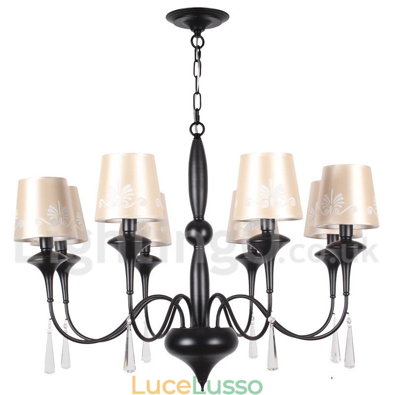 Lampadario a 8 luci in stile candela