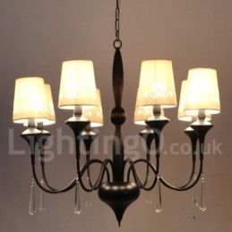 Lampadario a 8 luci in stile candela