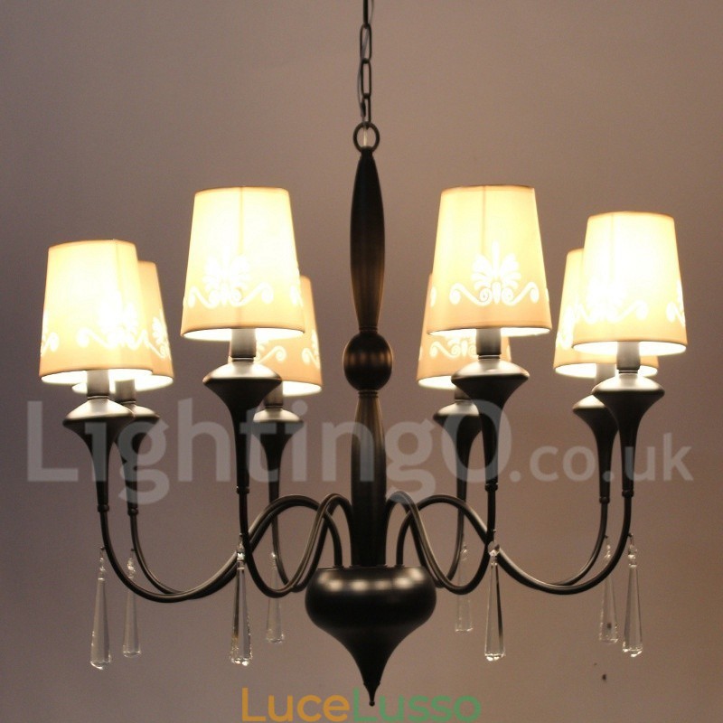 Lampadario a 8 luci in stile candela