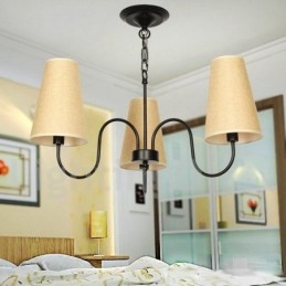 Lampadario a candela in stile mediterraneo retrò a 3 luci
