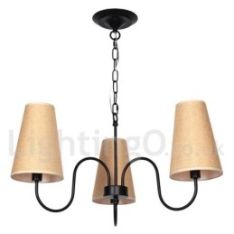 Lampadario a candela in stile mediterraneo retrò a 3 luci