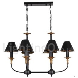 Lampadario a 6 luci in stile retrò contemporaneo a forma di candela