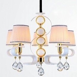 Lampadario in tessuto 5 luci moderno minimalista lampada di alta qualità