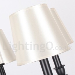 Lampadario grande a 12 luci nero a 2 livelli, stile retrò contemporaneo, a forma di candela