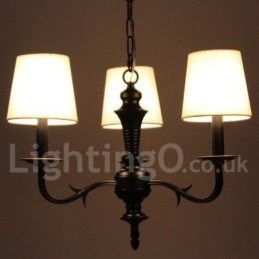 Lampadario a 3 luci in stile retrò contemporaneo a candela