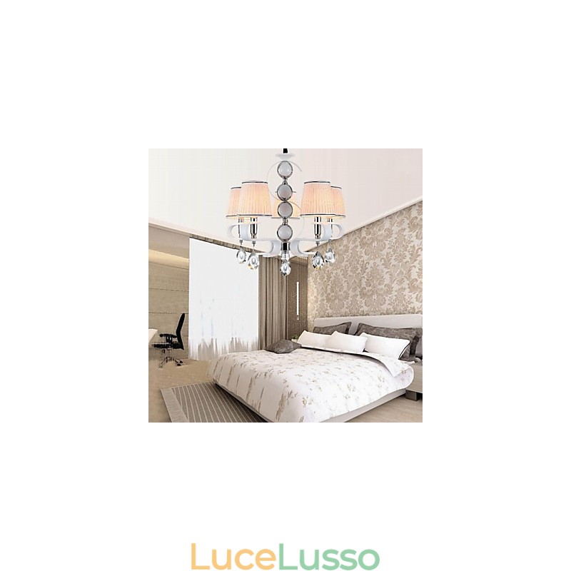 Lampadario in tessuto 5 luci moderno minimalista lampada di alta qualità