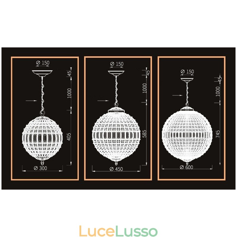 Lampadario moderno a sospensione in cristallo K9 Globe, lampadario da interno, lampade e apparecchi di illuminazione a tamburo