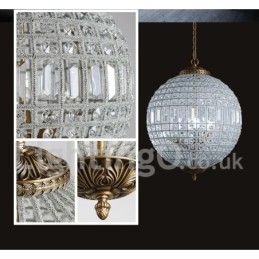 Lampadario moderno a sospensione in cristallo K9 Globe, lampadario da interno, lampade e apparecchi di illuminazione a tamburo