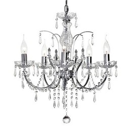 Elegante lampadario di cristallo con 5 luci