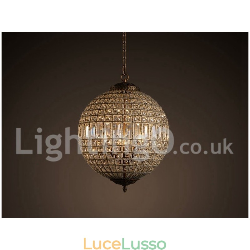 Lampadario moderno a sospensione in cristallo K9 Globe, lampadario da interno, lampade e apparecchi di illuminazione a tamburo