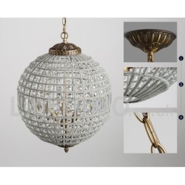 Lampadario moderno a sospensione in cristallo K9 Globe, lampadario da interno, lampade e apparecchi di illuminazione a tamburo