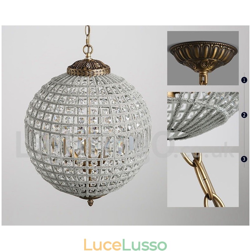 Lampadario moderno a sospensione in cristallo K9 Globe, lampadario da interno, lampade e apparecchi di illuminazione a tamburo