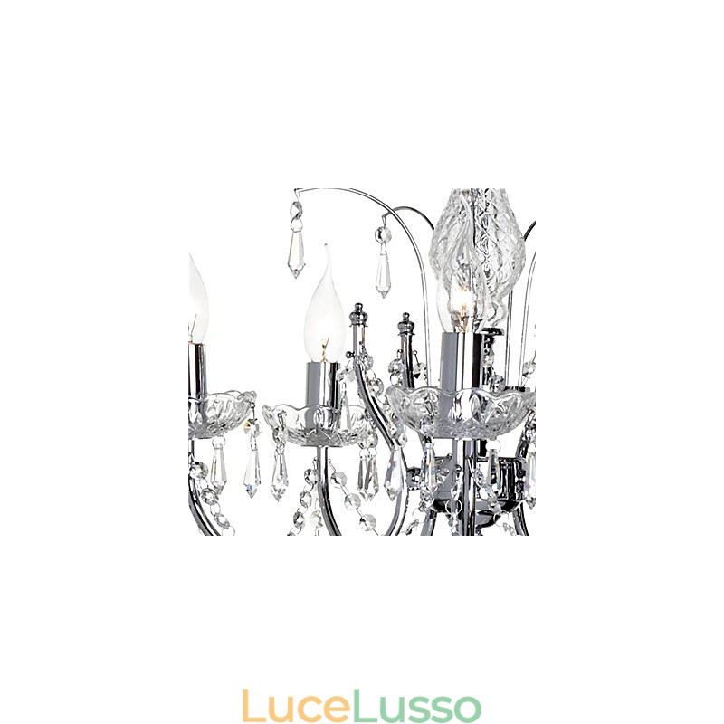 Elegante lampadario di cristallo con 5 luci