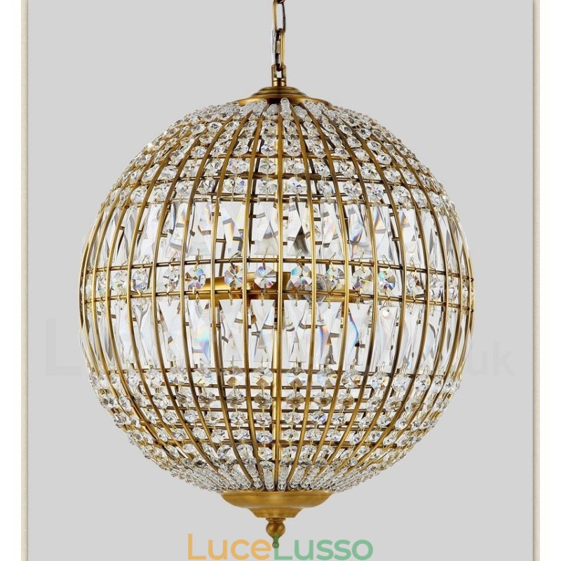 Lampadario moderno a sospensione in cristallo K9 Globe, lampadario per interni, lampade e apparecchi di illuminazione
