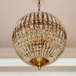 Lampadario moderno a sospensione in cristallo K9 Globe, lampadario per interni, lampade e apparecchi di illuminazione