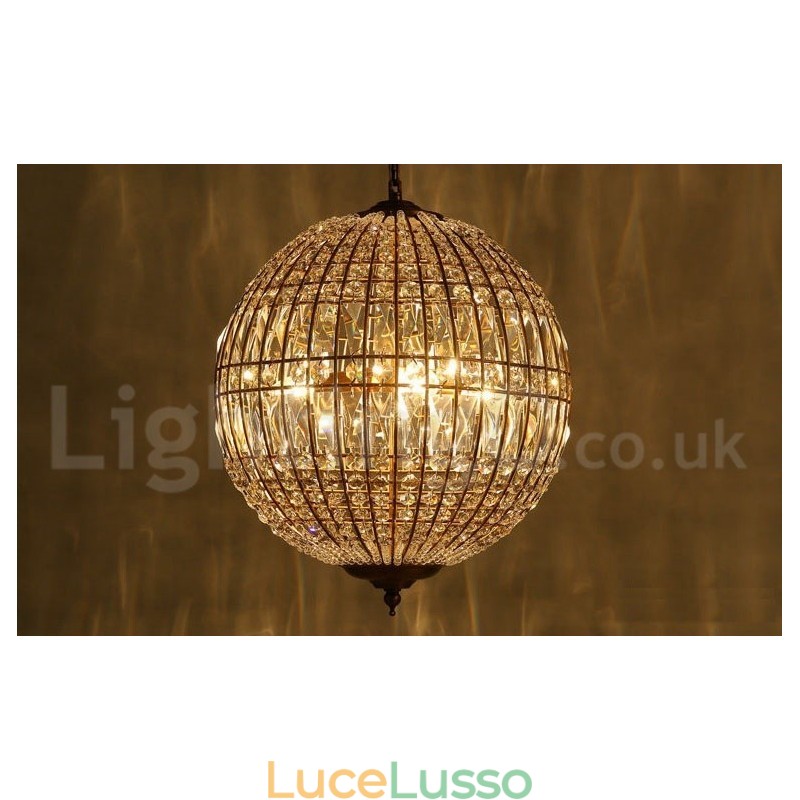 Lampadario moderno a sospensione in cristallo K9 Globe, lampadario per interni, lampade e apparecchi di illuminazione