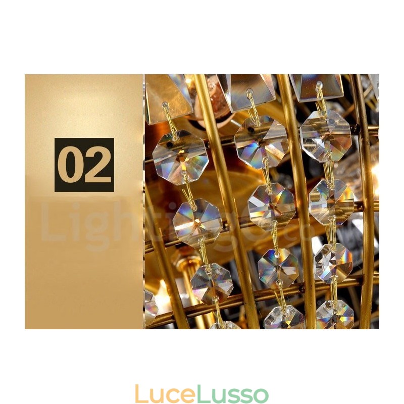 Lampadario moderno a sospensione in cristallo K9 Globe, lampadario per interni, lampade e apparecchi di illuminazione