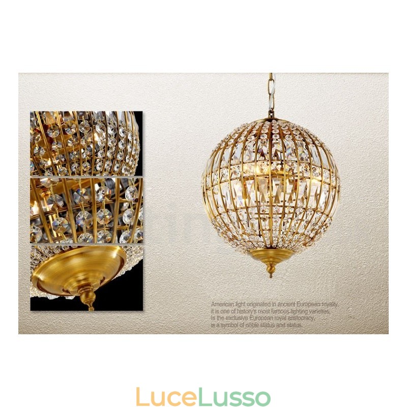 Lampadario moderno a sospensione in cristallo K9 Globe, lampadario per interni, lampade e apparecchi di illuminazione