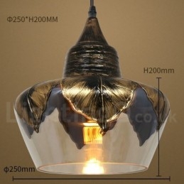 Lampada a sospensione in vetro retrò europeo Lampada a sospensione da salotto
