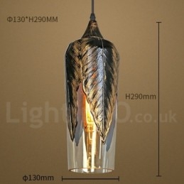 Lampada a sospensione in vetro retrò europeo Lampada a sospensione da salotto
