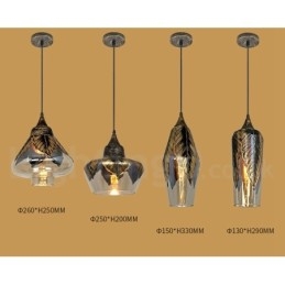 Lampada a sospensione in vetro retrò europeo Lampada a sospensione da salotto