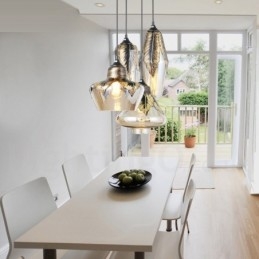 Lampada a sospensione in vetro retrò europeo Lampada a sospensione da salotto