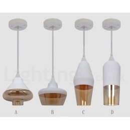 Lampada a sospensione in vetro retrò europeo da salotto