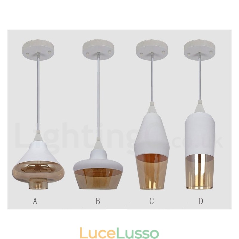 Lampada a sospensione in vetro retrò europeo da salotto