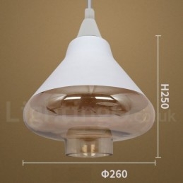 Lampada a sospensione in vetro retrò europeo da salotto