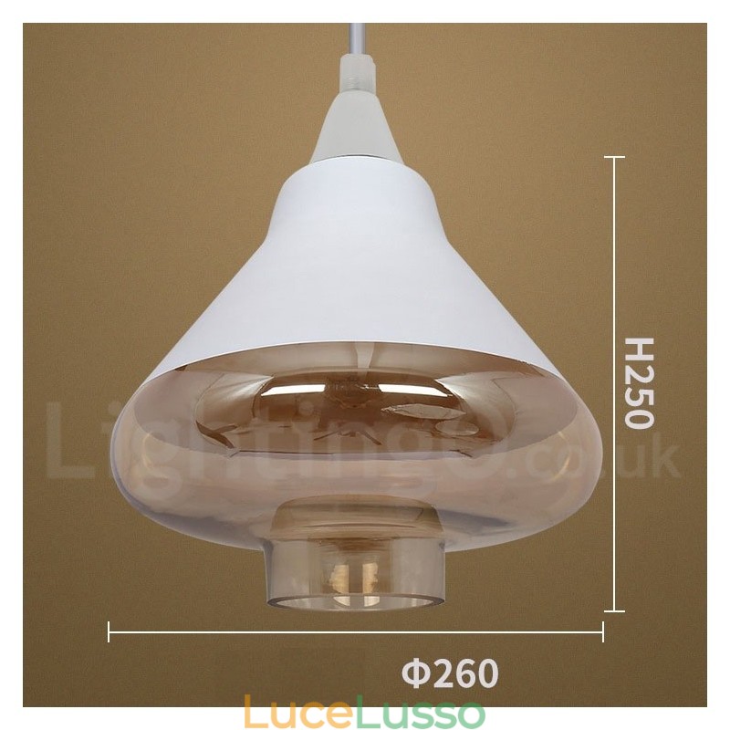 Lampada a sospensione in vetro retrò europeo da salotto