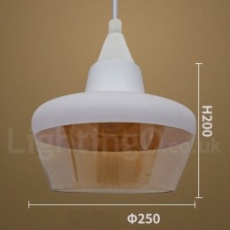 Lampada a sospensione in vetro retrò europeo da salotto
