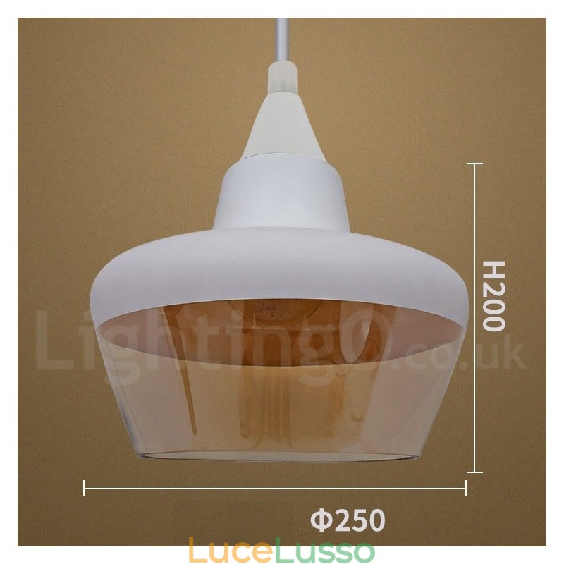 Lampada a sospensione in vetro retrò europeo da salotto