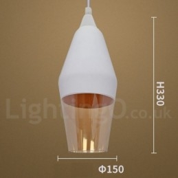 Lampada a sospensione in vetro retrò europeo da salotto