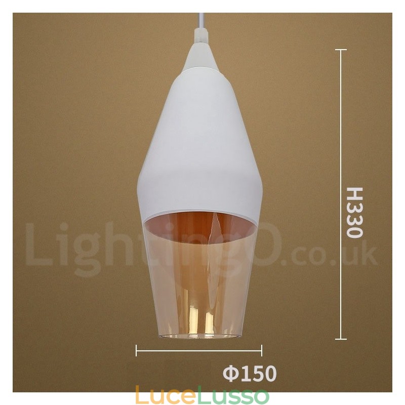 Lampada a sospensione in vetro retrò europeo da salotto