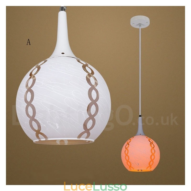 Lampada a sospensione in vetro moderna e contemporanea