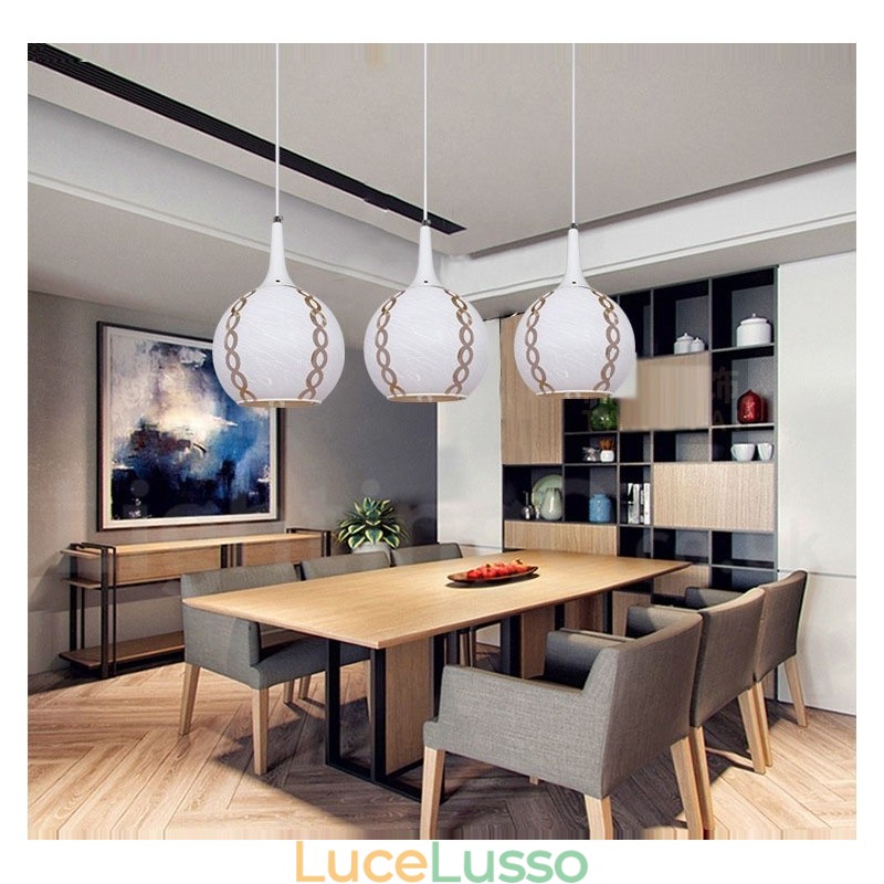 Lampada a sospensione in vetro moderna e contemporanea