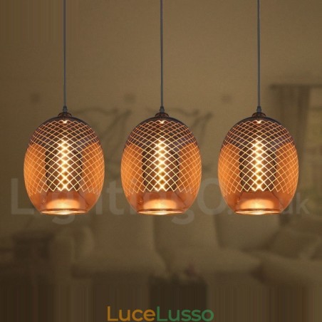 Lampada a sospensione rustica in vetro Lampada a sospensione da caffè europeo Lampada a sospensione rustica in vetro Lampada a sospensione da caffè europeo