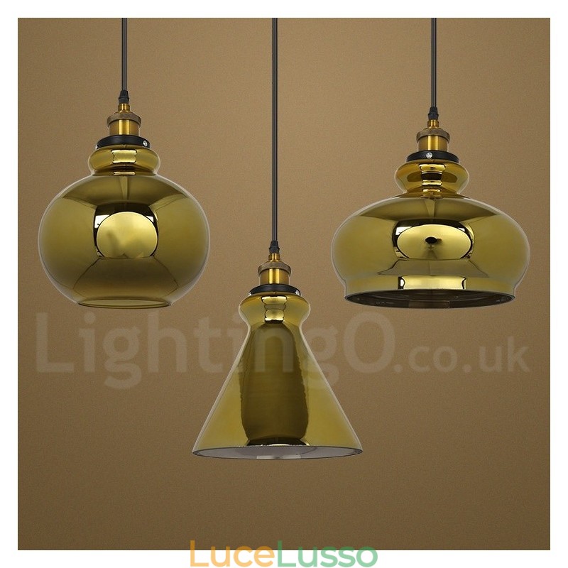 Lampada a sospensione in vetro europeo