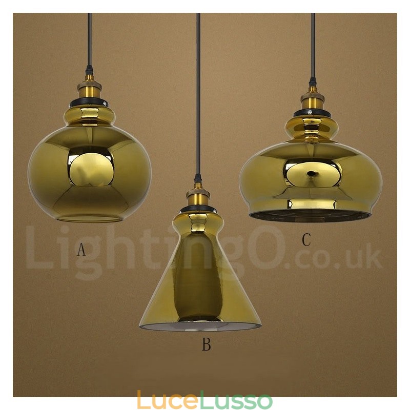 Lampada a sospensione in vetro europeo