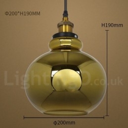 Lampada a sospensione in vetro europeo