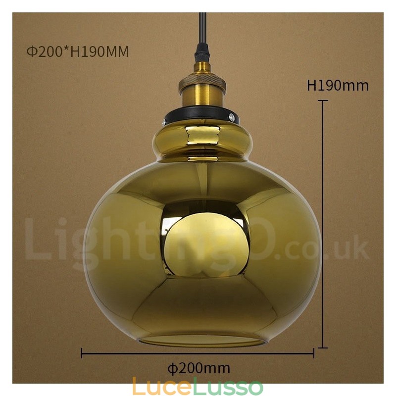 Lampada a sospensione in vetro europeo
